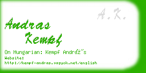 andras kempf business card